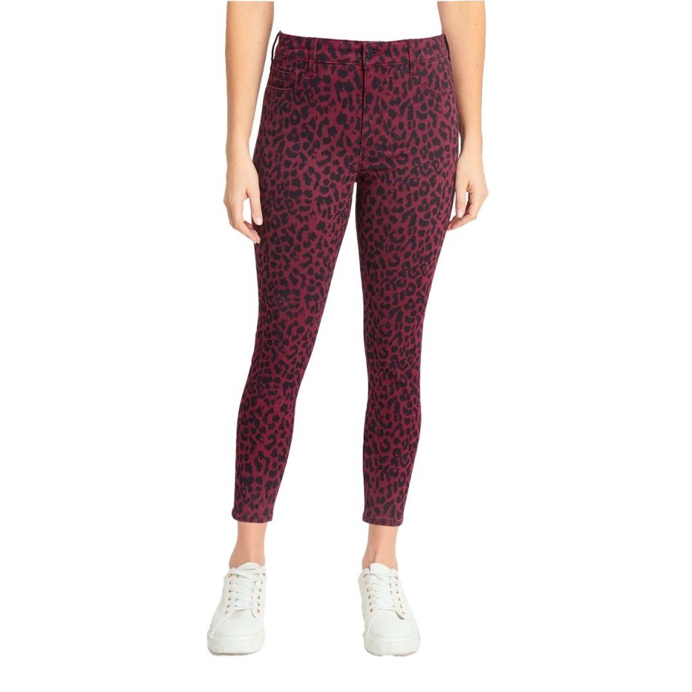 Social Standard by Sanctuary Ladies Skinny Ankle Jean Sketchy Cheetah Size 4